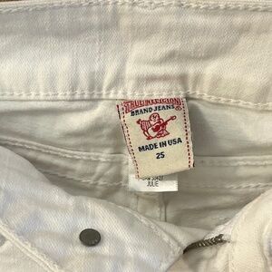 Women’s white true religion jeans